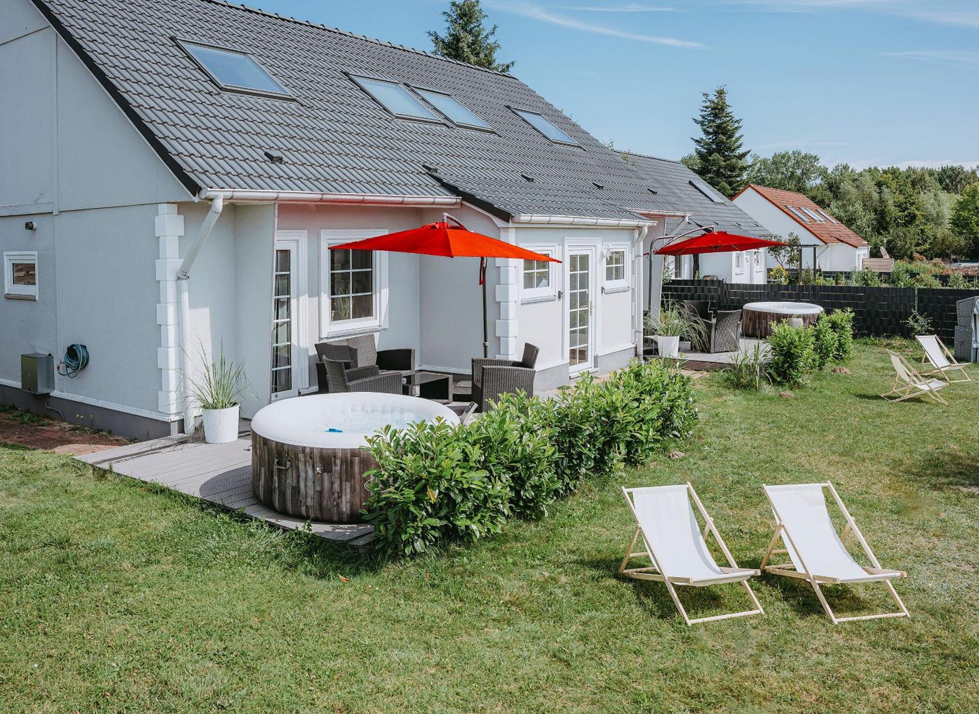 Ferienhaeuser Insel Usedom Haus Samara 8 - Blick Aufs Achterwasser! Whirlpool Und Sauna Lutow Zewnętrze zdjęcie